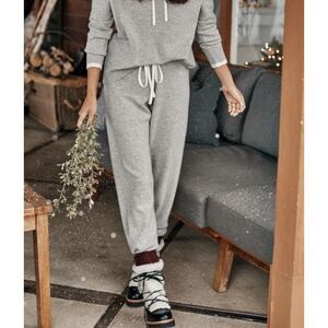 Summersalt Coziest Cashmere Blend Supersoft Jogger Pant Heather Grey Size Small